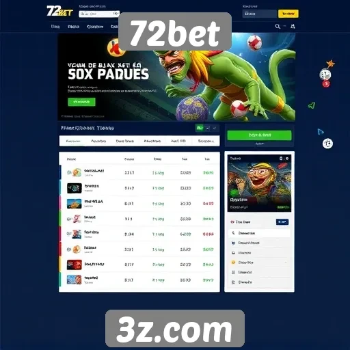 Mudanças no design e usabilidade do site 72bet