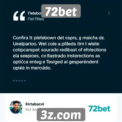 Feedback de usuários sobre a plataforma 72bet