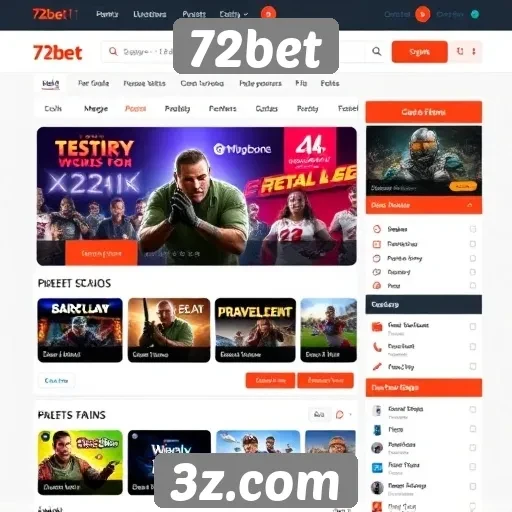 Análise da interface do usuário no 72bet